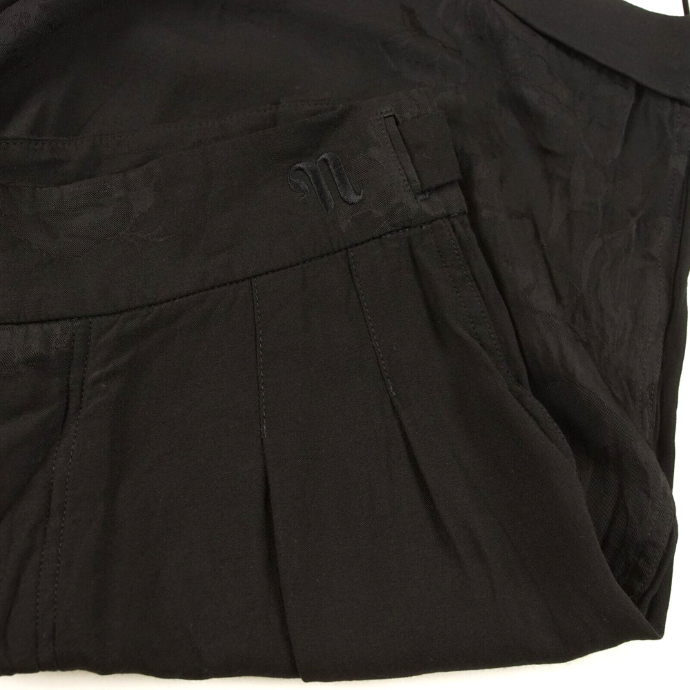Nanushka Black Floral Jacquard Nagi Viscose Belted Shorts Unisex Sz M - Picture 6 of 10